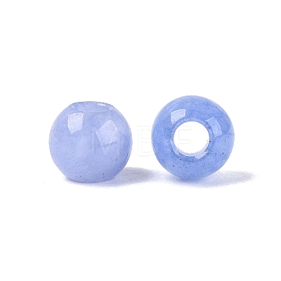 Natural White Jade European Beads G-Q607-01A-02-1