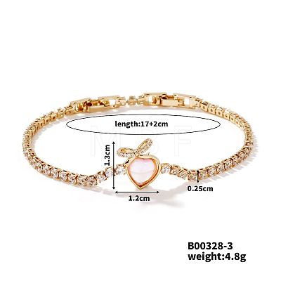 Cute Brass Heart-shaped Bracelets GS2317-3-1