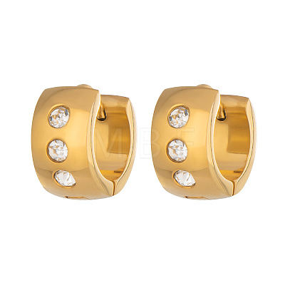 304 Stainless Steel Rhinestone Hoop Earrings for Women BG8206-1-1