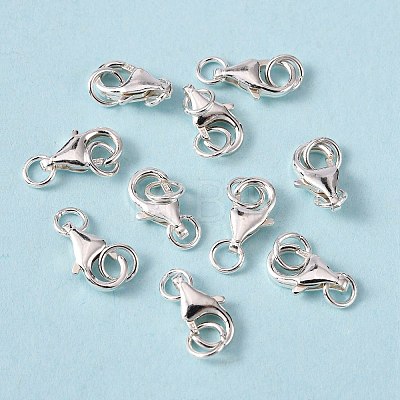 925 Sterling Silver Lobster Claw Clasps STER-I010-9mm-1