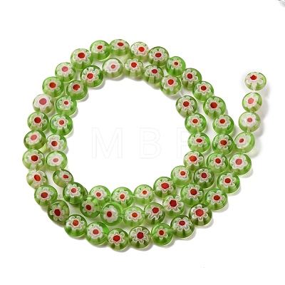 Handmade Millefiori Lampwork Beads Strands LAMP-G164-11H-1