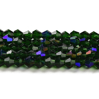 Transparent Electroplate Glass Beads Strands EGLA-A039-T4mm-L25-1
