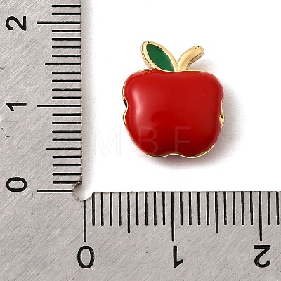 Brass Enamel Beads KK-I360-003G-02B-1