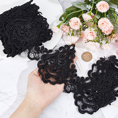 Polyester Lace Trim OCOR-WH0070-43A-1