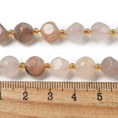 Natural Golden Silk Jade Beads Strands G-K387-A07-02-1