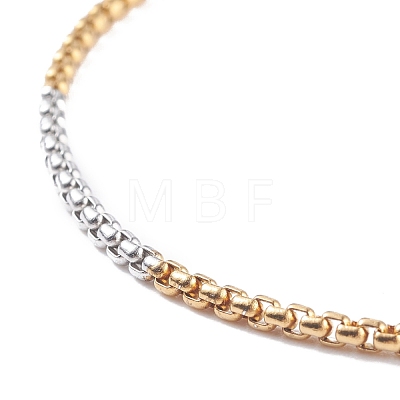 304 Stainless Steel Box Chains Slider Bracelet Making AJEW-JB01112-01-1