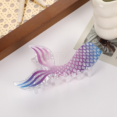 Fishtail Cellulose Acetate(Resin) Claw Hair Clips PW-WGF65C0-04-1