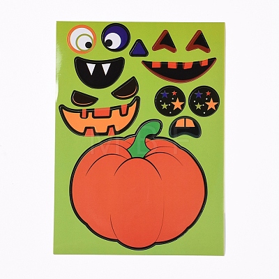Halloween Pumpkin Decorating Stickers DIY-I027-07-1