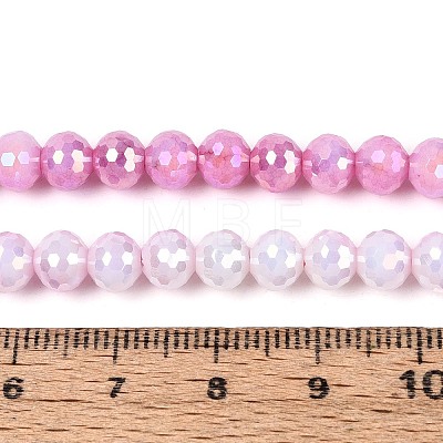 Anti-Tarnish Electroplate Glass Beads Strands GLAA-N056-6mm-08-1
