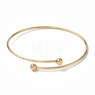 Ion Plating(IP) Adjustable 304 Stainless Steel Wire Cuff Bangle Making X-MAK-F286-02G-1