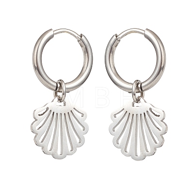 304 Stainless Steel Dangle Hoop Earrings for Women EJEW-JE05037-1