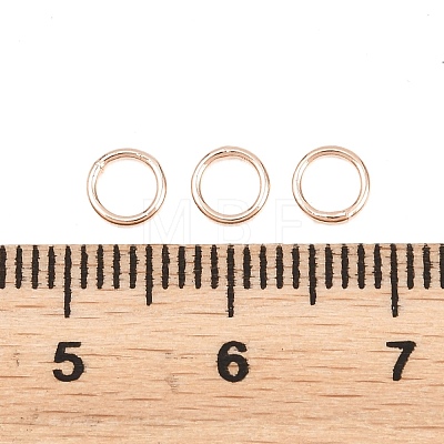 Brass Closed Jump Rings KK-D257-01RG-04-1