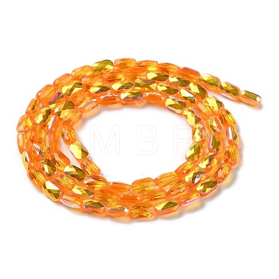 Transparent Electroplate Glass Beads Strands GLAA-Q099-G01-12-1