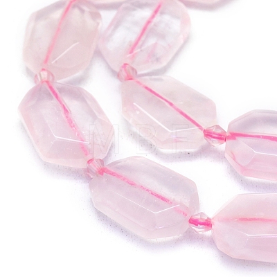 Natural Rose Quartz Beads Strands G-L552P-03-1