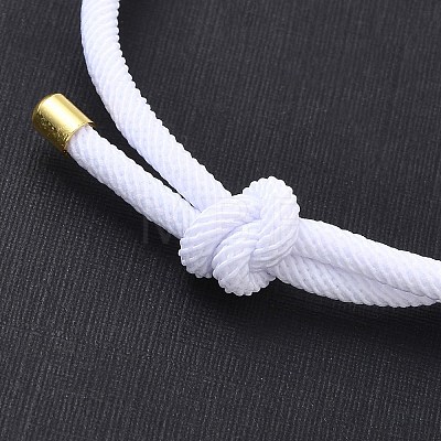 Adjustable Nylon Round Milan Cord Slider Bracelet Making FB-H001-01G-17-1