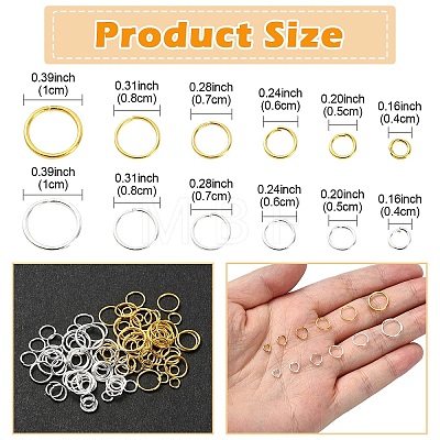1280Pcs Iron Open Jump Rings IFIN-YW0003-53-1