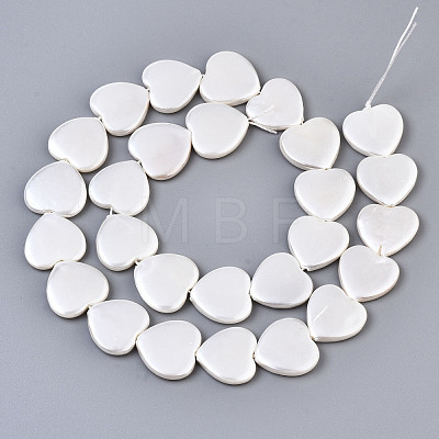 Electroplate Natural Shell Beads Strands BSHE-Q034-003D-1