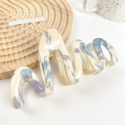 Ink Style Plastic Large Claw Hair Clips PW-WGA03CE-02-1