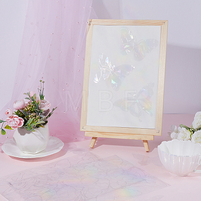 Rainbow Prism Plastic Electrostatic Glass Window Stickers DIY-WH0502-28-1