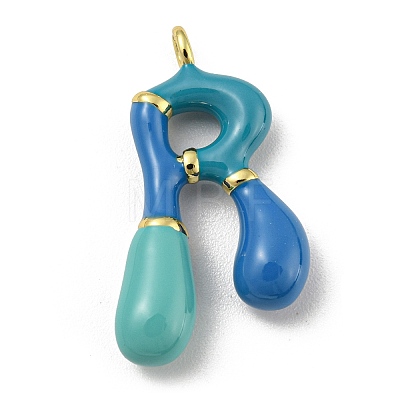 Brass Enamel Pendants X-KK-E093-03G-R-1