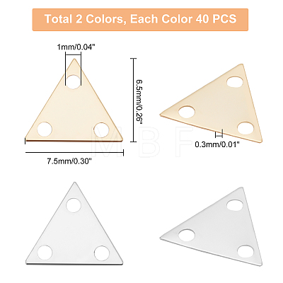   80Pcs 2 Colors Brass Chandelier Component Link KK-PH0001-90-1