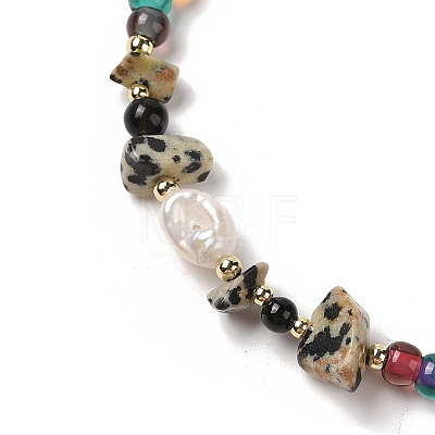 Handmade Lampwork Beaded Necklaces NJEW-L119-02G-1