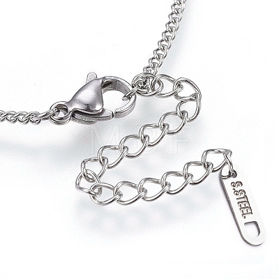 304 Stainless Steel Charms Necklaces NJEW-H497-11-1