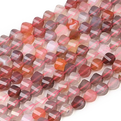 Natural Pink Botswana Agate Beads Strands G-P611-C07-01-1