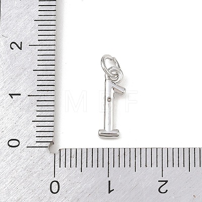 Brass Micro Pave Clear Cubic Zirconia Charms KK-P339-27P-01-1