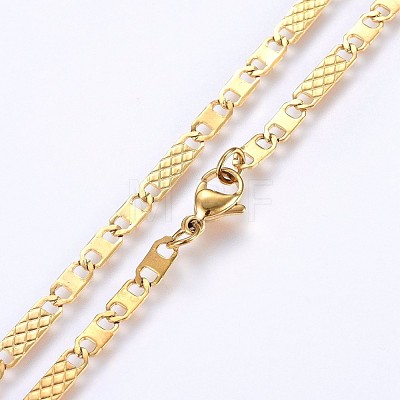 304 Stainless Steel Mariner Link Chains Necklaces NJEW-P223-08G-1