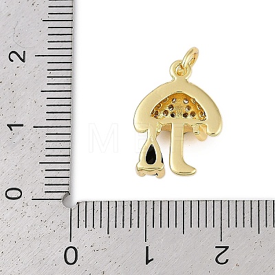 Rack Plating Brass Micro Pave Cubic Zirconia Pendants KK-R166-02G-02-1