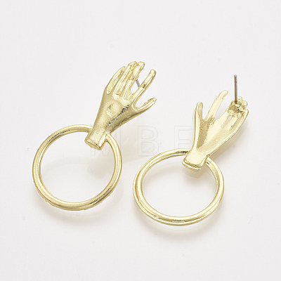 Alloy Stud Earring Findings PALLOY-S121-145-1