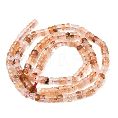 Natural Hematoid Quartz/Ferruginous Quartz Heishi Beads Strands G-A299-A19-01-1