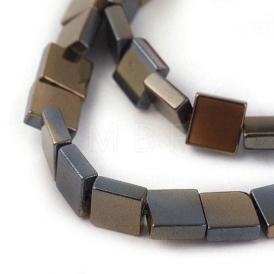Electroplated Non-magnetic Synthetic Hematite Beads Strands G-P408-L-1