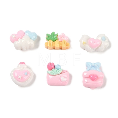 Opaque Resin Decoden Cabochons CRES-M036-08-1