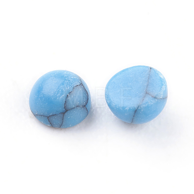 Synthetic Blue Turquoise Cabochons G-F528-31-3mm-1