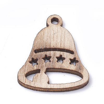 Undyed Wooden Pendants WOOD-S040-25-1