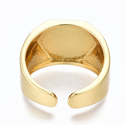 (Jewelry Parties Factory Sale)Brass Enamel Cuff Rings RJEW-S045-074-NR-1