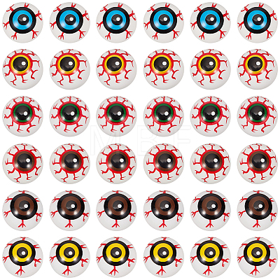 48Pcs 6 Colors Plastic Craft Eye DIY-GF0013-64-1