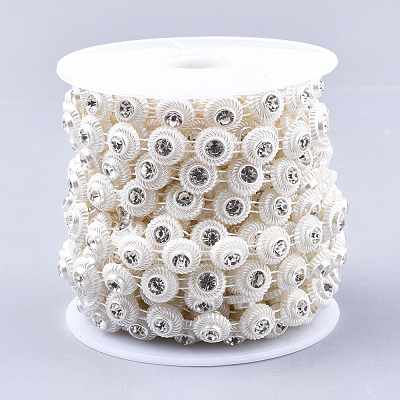 ABS Plastic Imitation Pearl Beaded Trim Garland Strand AJEW-S073-32-1