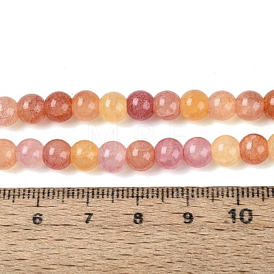 Ombre Effect Dyed Crackle Glass Beads Strands GLAA-Q106-01A-B19-1