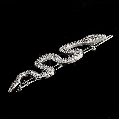 Alloy Rhinestone Hair Barrettes PHAR-B085-02P-1