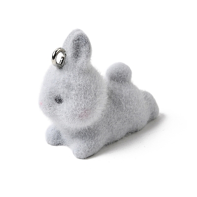 Flocking Opaque Resin Pendants RESI-G123-01L-1