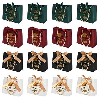 Gold Stamping Graduation Cap Paper Gift Bags CARB-FZC0001-01C-1