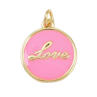 Brass Enamel Pendants KK-L251-02G-F-1