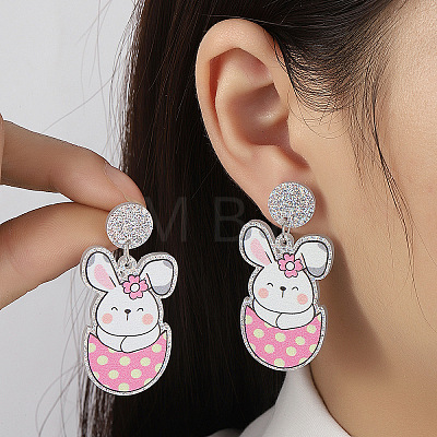 Easter Acrylic Dangle Stud Earrings FS-WG96A64-10-1