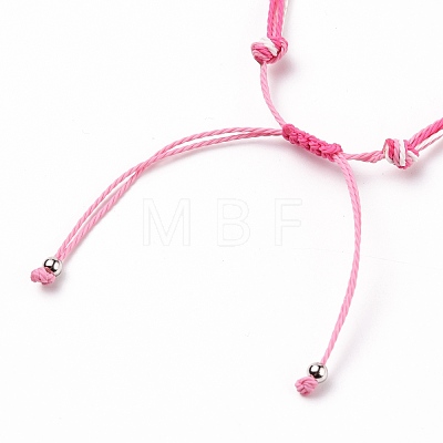 Waxed Polyester Cord Braided Bracelets BJEW-JB05663-05-1