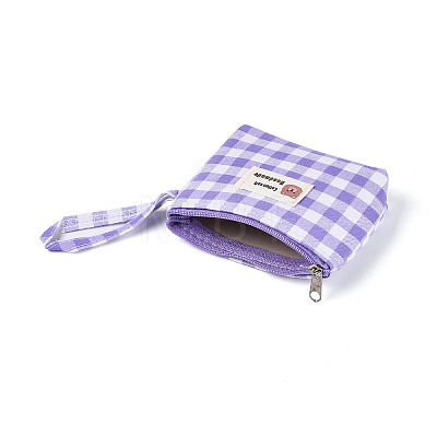 Plaid Pattern Cotton Cloth Clutch Bags AJEW-N003-20-1