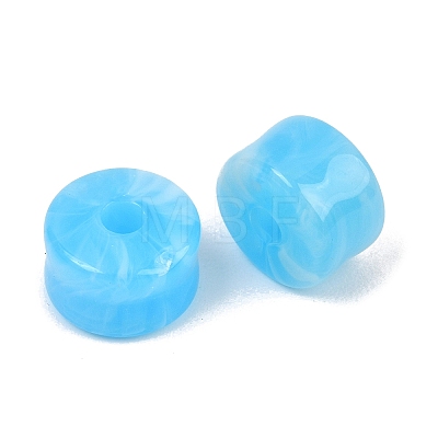 Two-Color Opaque Acrylic Imitation Gemstone Beads AC-CBA3EFE-02L-1