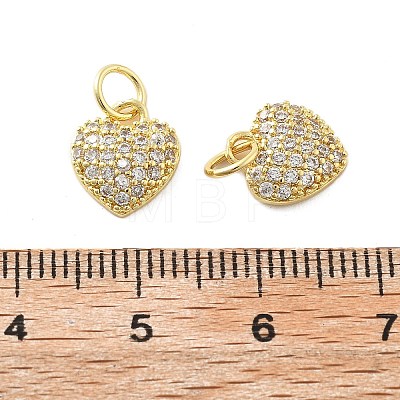 Brass Micro Pave Cubic Zirconia Pendants KK-C092-24B-G-1